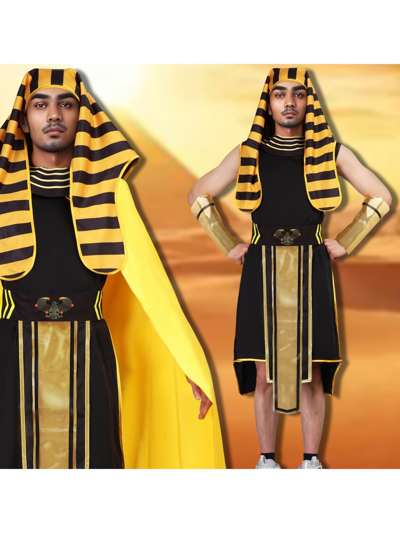 Ancient Egyptian Pharaoh Cosplay Costume Full Set